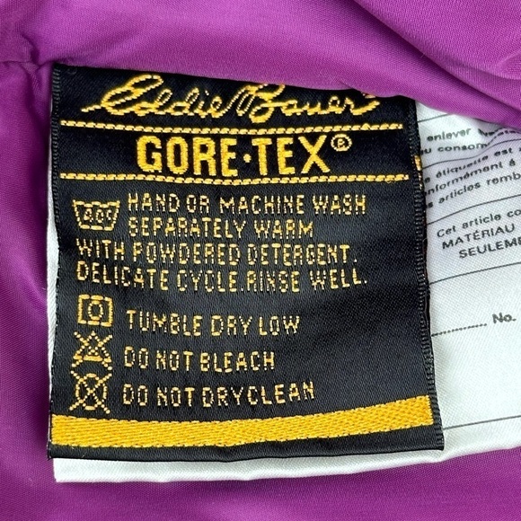 Eddie Bauer Gore Tex Ridge Line Goose Down Coat Parka Small Petite Waterproof - Picture 5 of 16